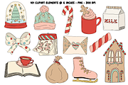 Groovy Retro Christmas Clipart Set, a Graphic by Murphy & Frank (Thumbnail 3 of 10)
