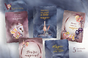 Sale!Watercolor Magician Clipart Set, a Decorative Illustration by ArtCreationsDesign (Thumbnail 2 of 9)