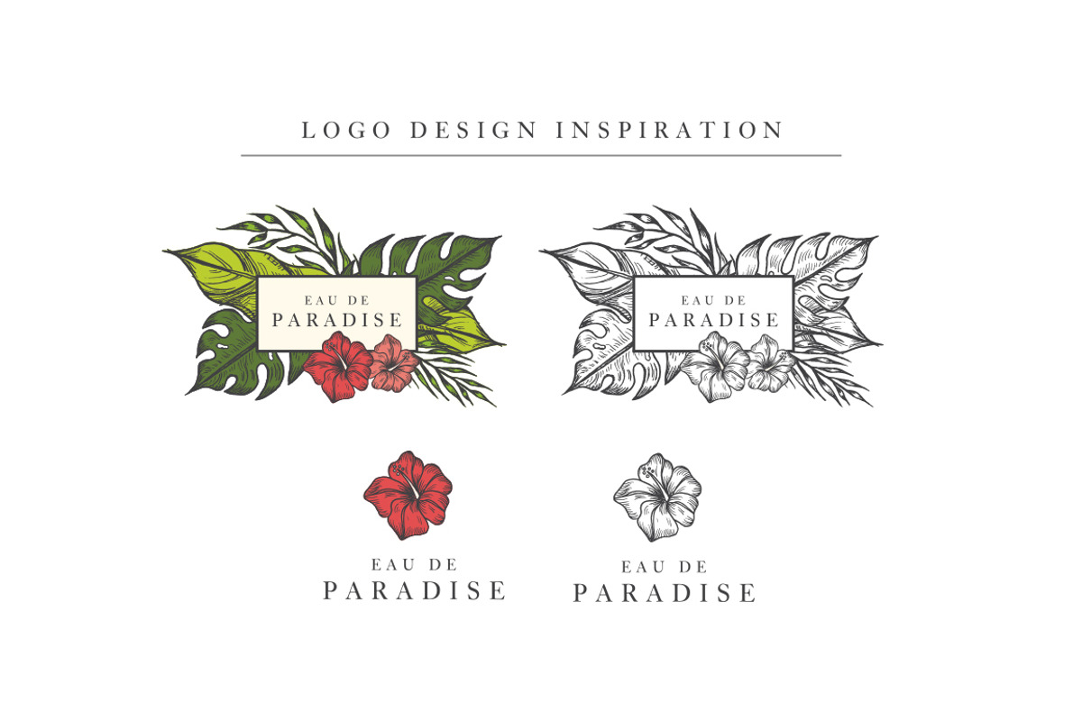 Hand Drawn Tropical Vector Elements, an Illustration by GraphicsByKassy (Photo 3 of 5)