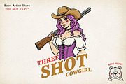 Retro Pin-Up Cowgirl Clipart Bundle, a Graphic by GlitterCraft (Thumbnail 57 of 61)
