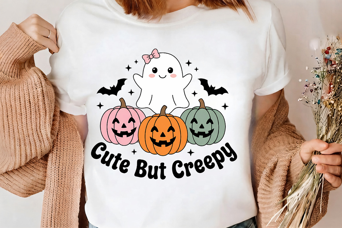 Cute Halloween Ghost Pumpkin Craft, a Seasonal Illustration by CrexoraLab (Photo 3 of 4)
