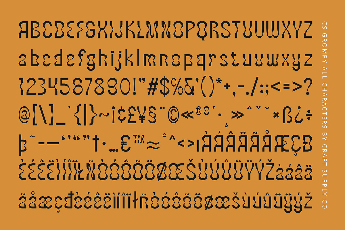CS Grompy – Psychedelic Font, a Sans Serif Font by Craft Supply Co. (Photo 8 of 8)