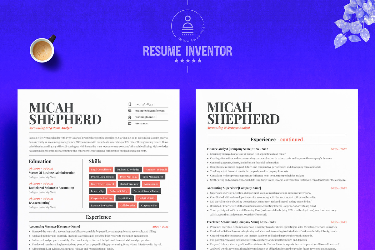 Unique Resume Template