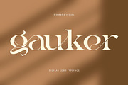 Gauker - Modern Ligatures Serif, a Serif Font by Nirmana Visual (Thumbnail 1 of 12)