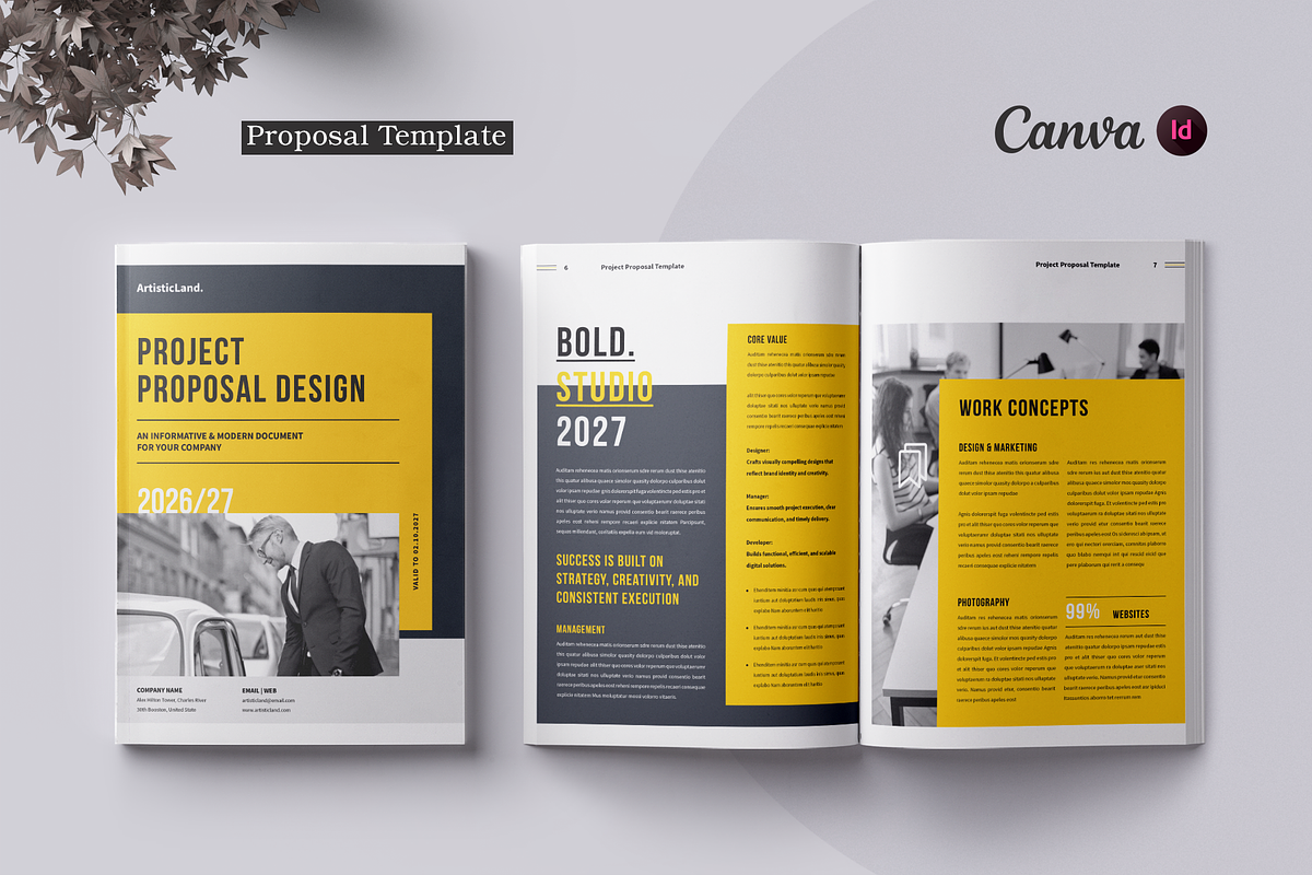 Proposal Template | Canva, a Brochure Template by ArtisticLand (Photo 1 of 10)