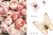 Watercolor Delicate Butterfly Set, a Decorative Illustration by MayaNavits (Thumbnail 2 of 8)