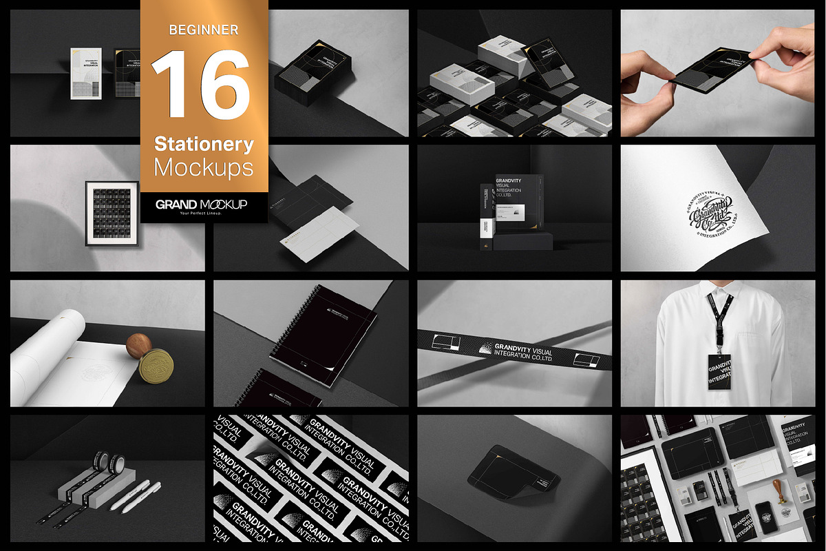 16 Stationery Mockups (Beginner), a Product Mockup by Grandvity Design (Photo 1 of 23)