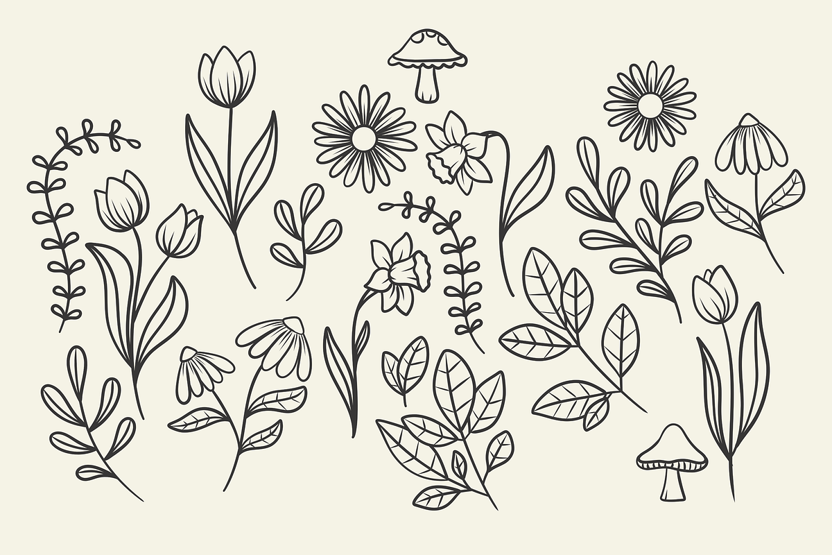 Hand Drawn Spring Illustrations, an Illustration by HonestiesPrintS (Photo 4 of 7)