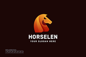 Vector Logo Horse Gradient Colorful