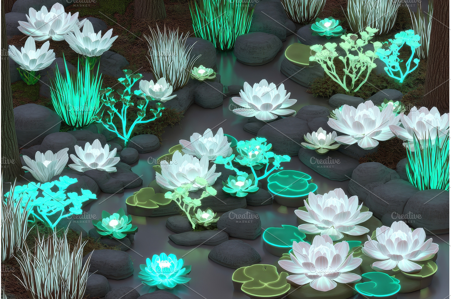 Imagine a mesmerizing garden display, an Abstract Photo by ZinetroN