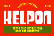 Kelpon -Unique Display Branding Font, a Font by Pekotype (Thumbnail 1 of 15)