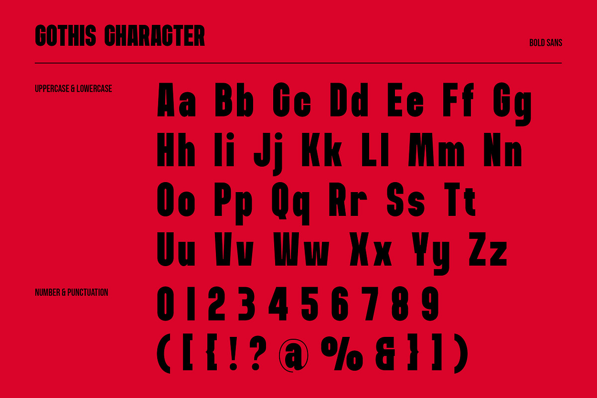 Gothis | Bold Sans Serif Font, a Sans Serif Font by Mahesans Co (Photo 5 of 11)
