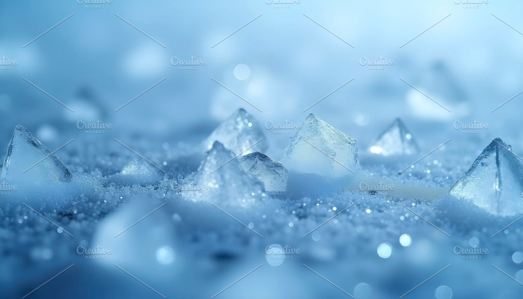 Macro of Ice Crystals on Frozen Surf, a Photo by LOGOCREATIVE