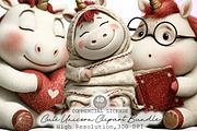 Watercolor Cute Unicorn Clipart Bund, an Illustration by Sublimation Artist (Thumbnail 1 of 6)