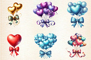 valentine's day balloons Clipart, an Illustration by DreamArtGraphic (Thumbnail 5 of 6)