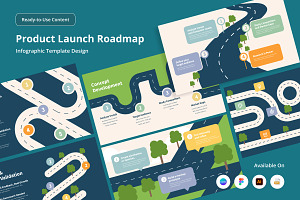 Product Launch Roadmap Infographic, a Work Illustration by twinstd