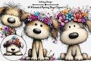 Whimsical Spring Dogs Clipart Bundle, an Illustration by GatewayDesign (Thumbnail 1 of 5)