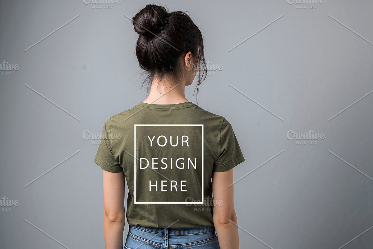 T-Shirt Mockup - Olive Edition, a Shirt Mockup by ForhadGFX (Photo 10 of 12)