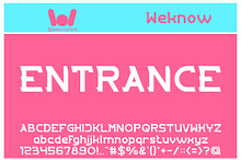 Entrance font