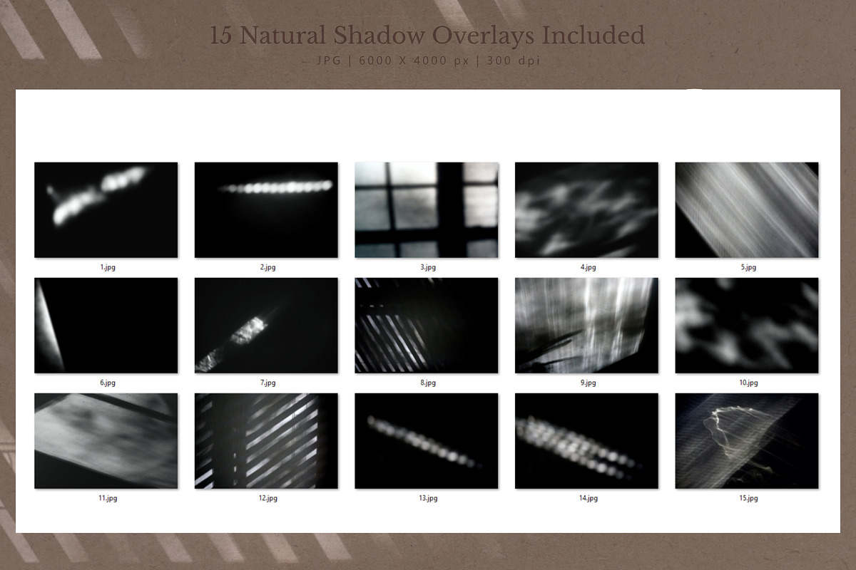 Natural Shadow Overlays & Background, a Texture Graphic by Feather & Sage Design (Photo 7 of 9)