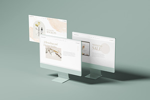 New IMac Website Mockup Set