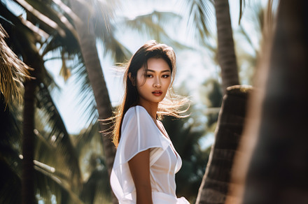 woman in linen clothes, a Person Photo by Virgo Studio