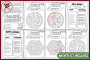 50 States Puzzles Mazes Worksheets, an Education Illustration by EduEnrich (Thumbnail 3 of 3)