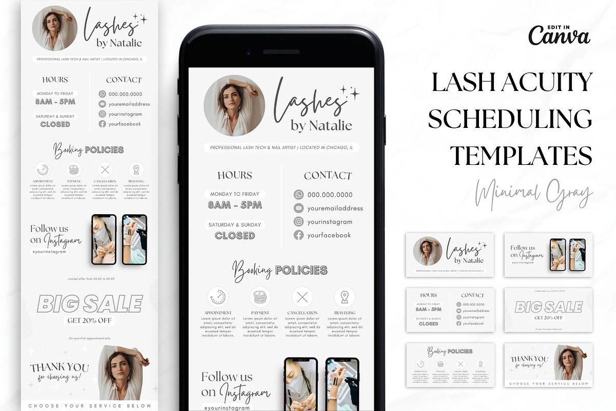 Lash Tech Acuity Scheduling • Canva, a Websites & App Template by OniriqveDesigns (Photo 1 of 8)