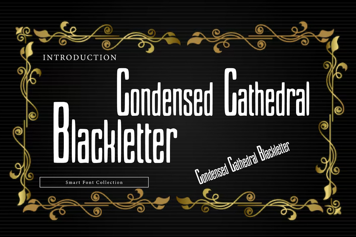 Condensed Cathedral Blackletter, a Blackletter Font by Wow Magic (Photo 1 of 3)