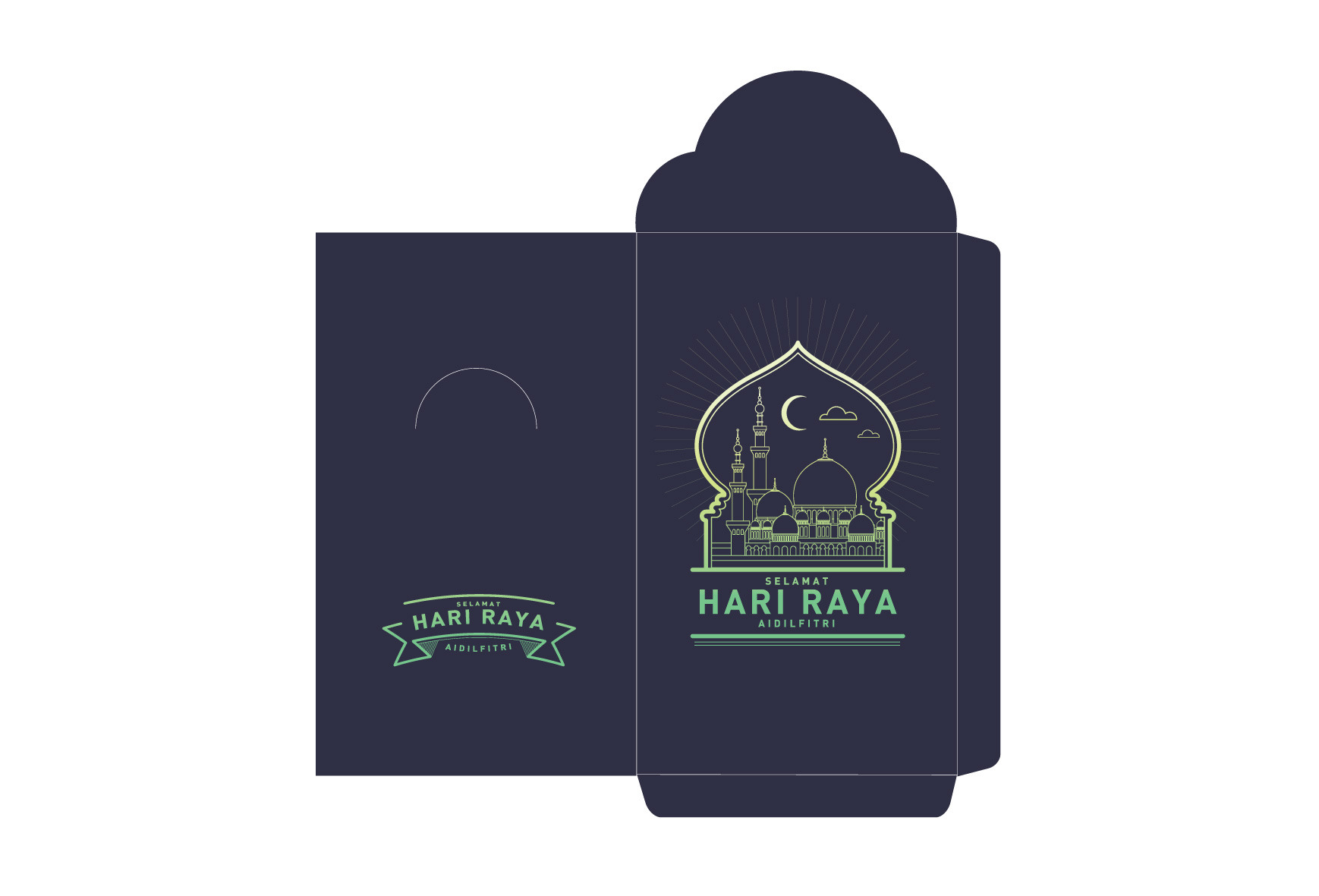 raya money packet template vector, an Illustration by lyeyee