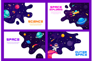 Galaxy Space Exploration Banners