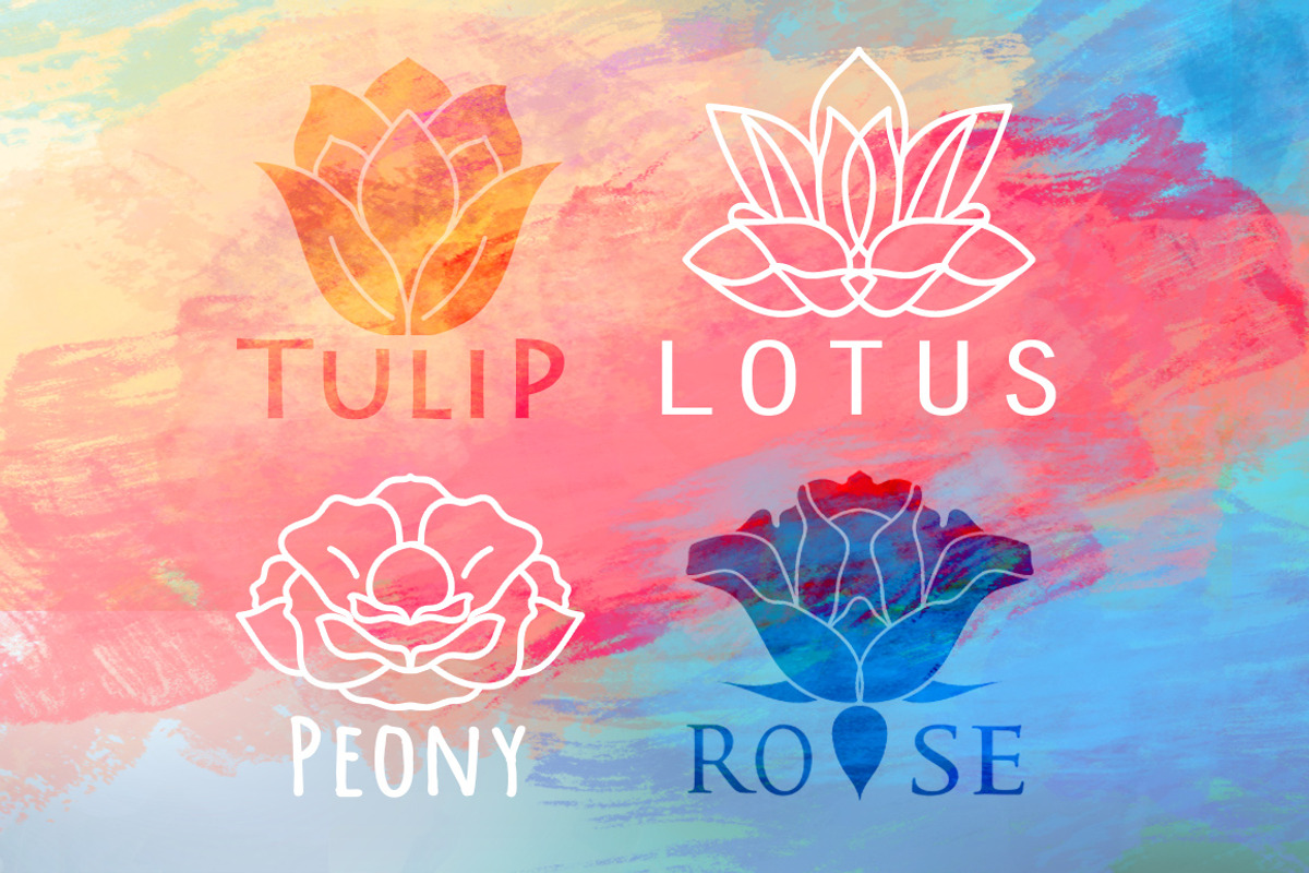 50% Off! 200+ Flower Logos Bundle, a Branding & Logo Template by Daria Volyanskaya (Photo 6 of 6)