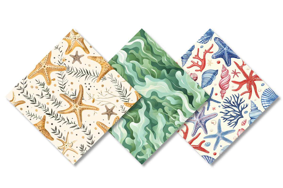 Under the Sea Seamless Digital Paper, a Pattern Graphic by Canvas Craft