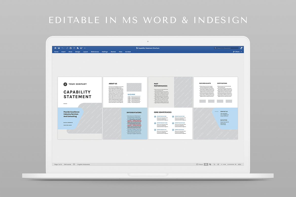 Capability Statement Brochure, a Brochure Template by Leaflove