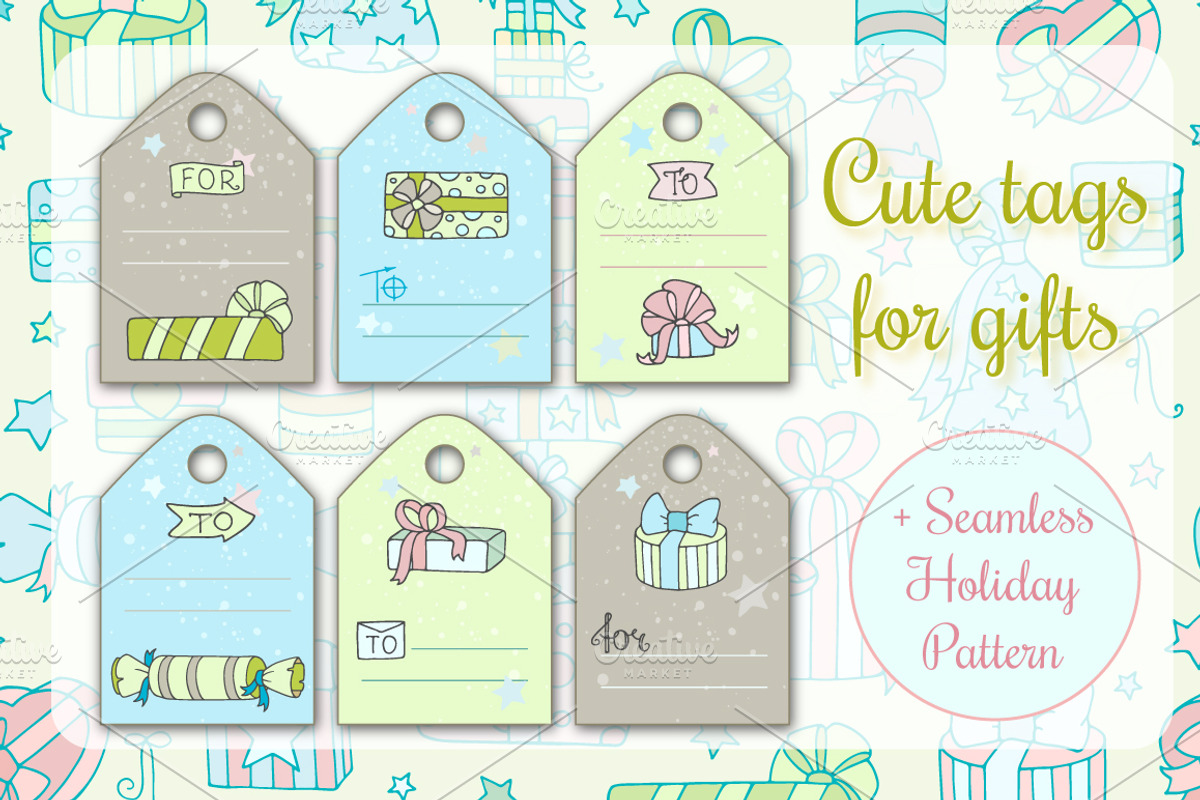 Cute gift tags for presents, a Card Template by Sapunkele (Photo 1 of 2)