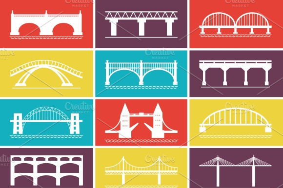 Modern Bridge Icons