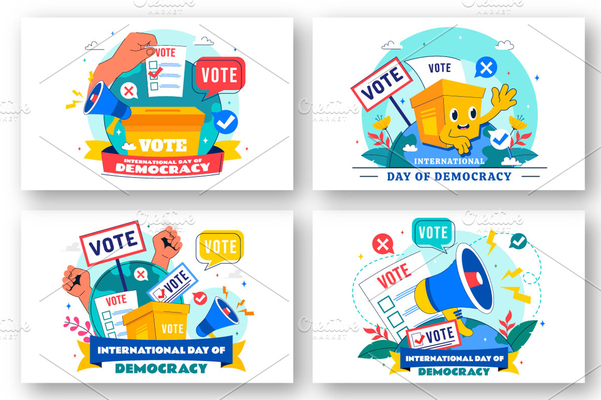 10 Day of Democracy Illustration, a Person Illustration by denayunebgt (Photo 2 of 4)