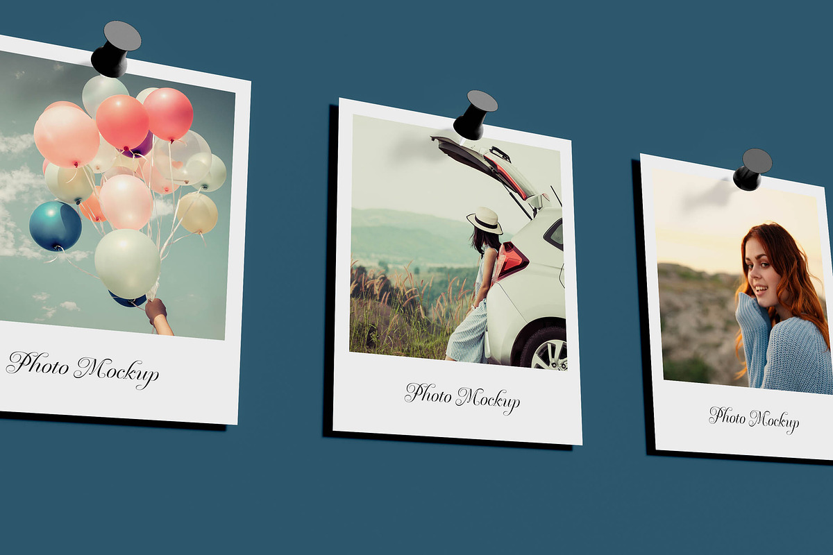 Instant Photos Mockup, a Print Template by Mego-studio