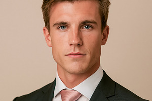 Young businessman standing for professional headshot portrait, w, a Person Photo by Studio ANNA