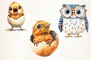 Cute Quirky Funny Birds Clipart, an Illustration by Libby Wishes (Thumbnail 6 of 6)