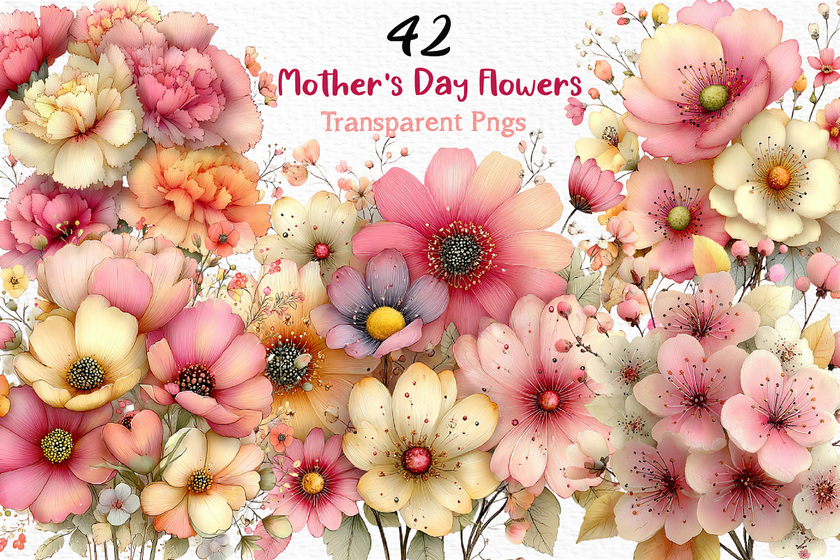 Whimsical Mother's Day Flowers Clipa, an Illustration by Craft Nest (Photo 1 of 12)