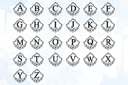 Floral Alphabet Monogram Letter SVG, a Graphic by D2PUTRI (Thumbnail 20 of 27)