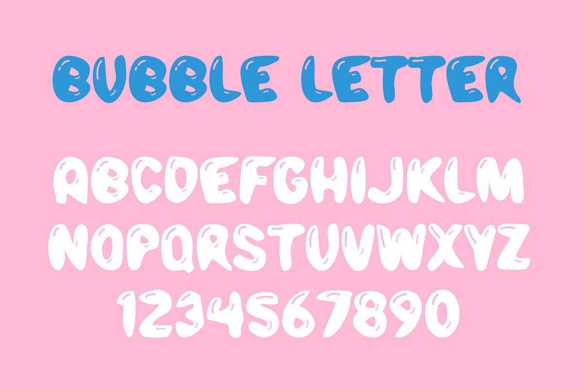 Bubble Letter Font, a Font by vladocar (Photo 10 of 12)