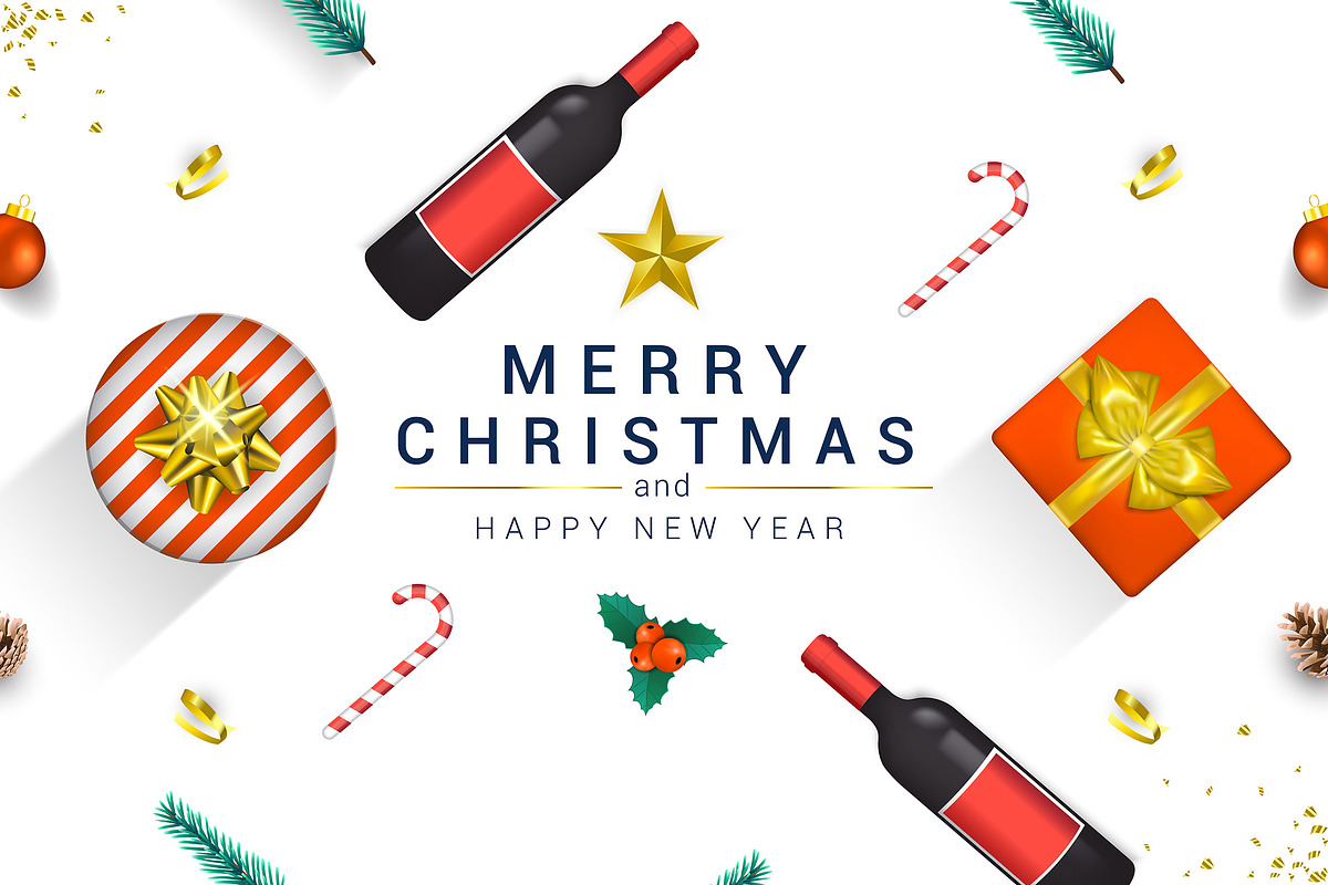 Merry Christmas greeting cards, a Card Template by Creative Graphics (Photo 1 of 11)
