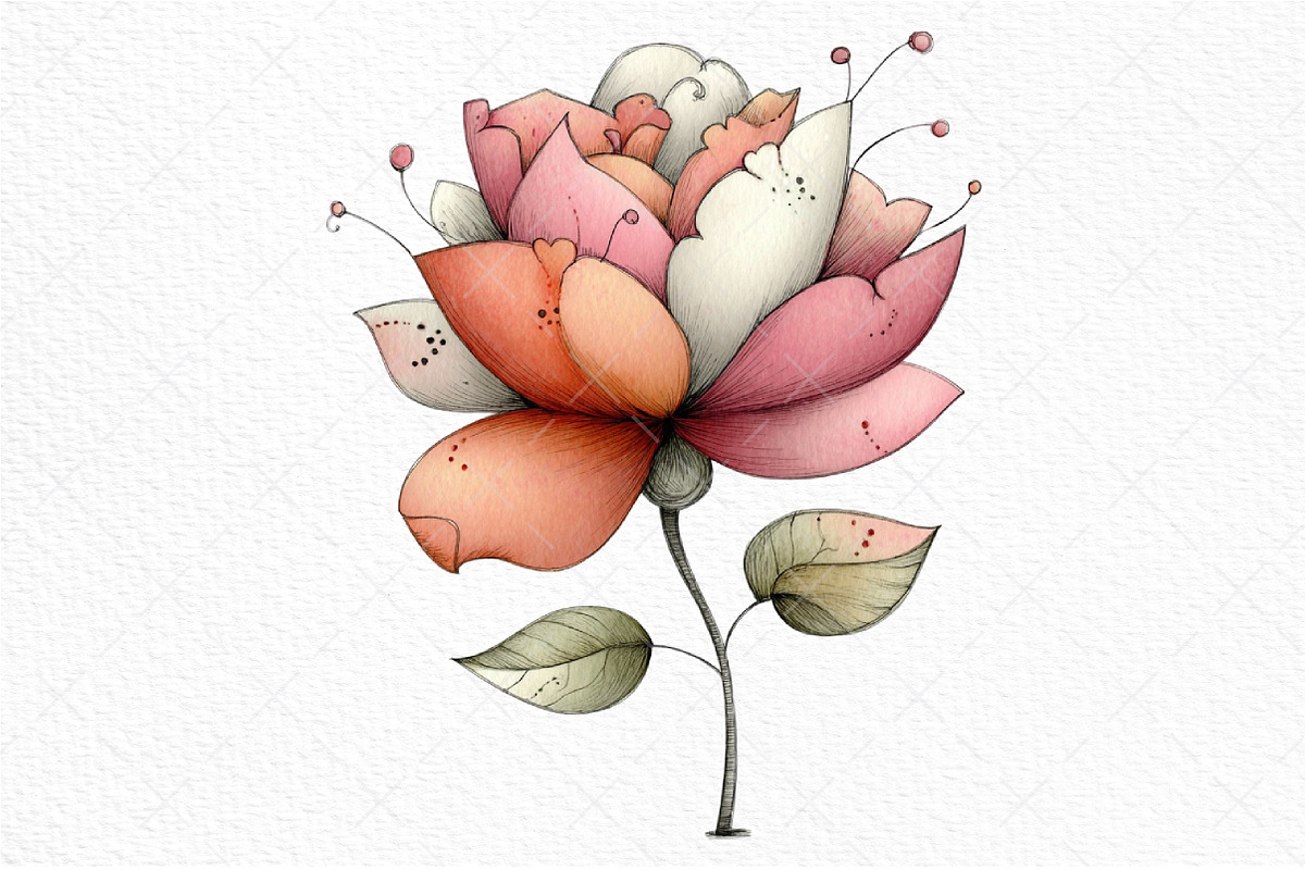 Whimsical Flowers Spring Clipart Png, an Illustration by Craft Nest (Photo 9 of 11)