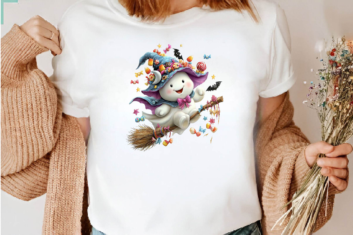 Cute Halloween Ghost, a Seasonal Illustration by CreationArt (Photo 6 of 7)
