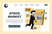 Stock Market Flat Vector, an Illustration by frog.ground (Thumbnail 3 of 3)