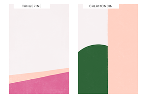 Citrus Color Block Backgrounds