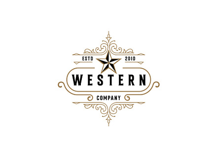 Vintage Western Logo Design