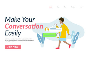 Conversation Flat Illustration UI